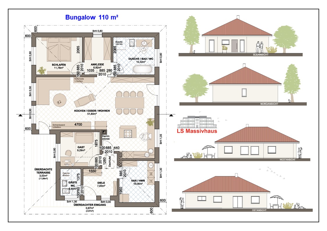 Bungalow 110 m� Maa�