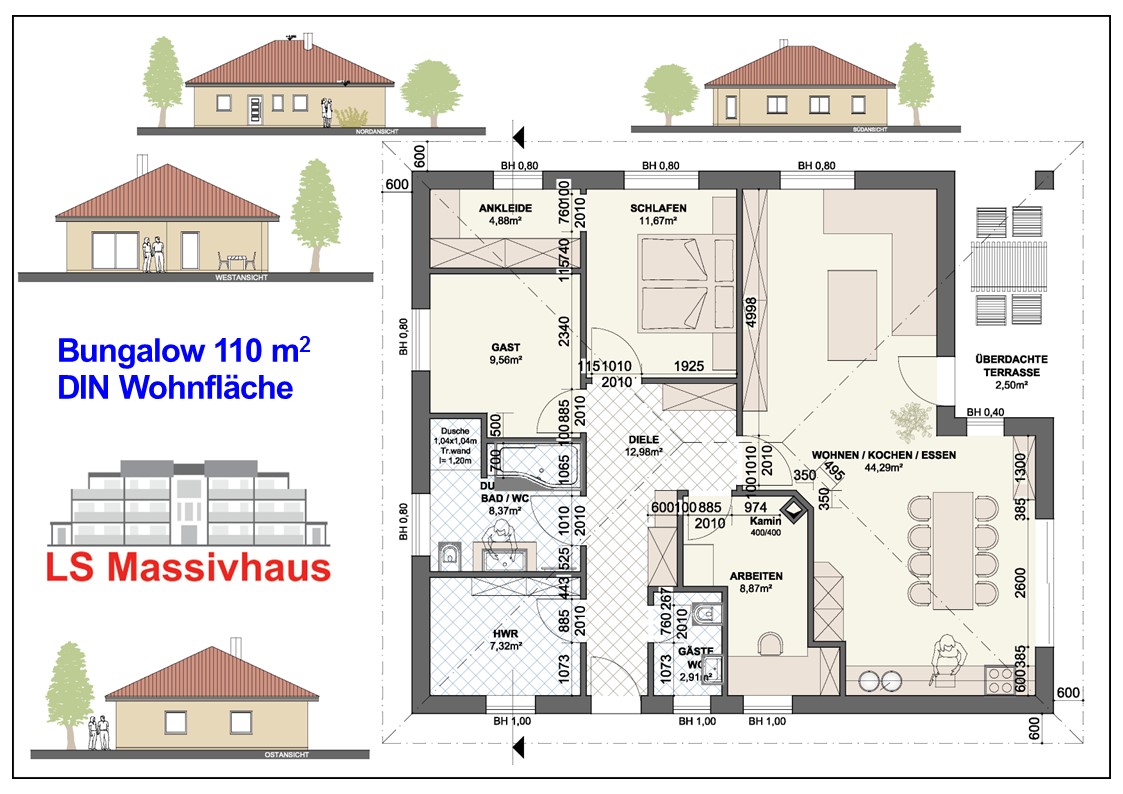 Bungalow 110 m� Plachta