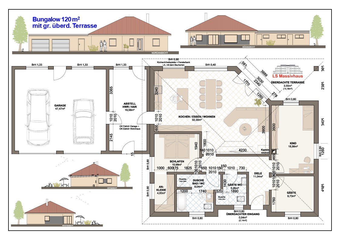Bungalow 120 m� M�ller