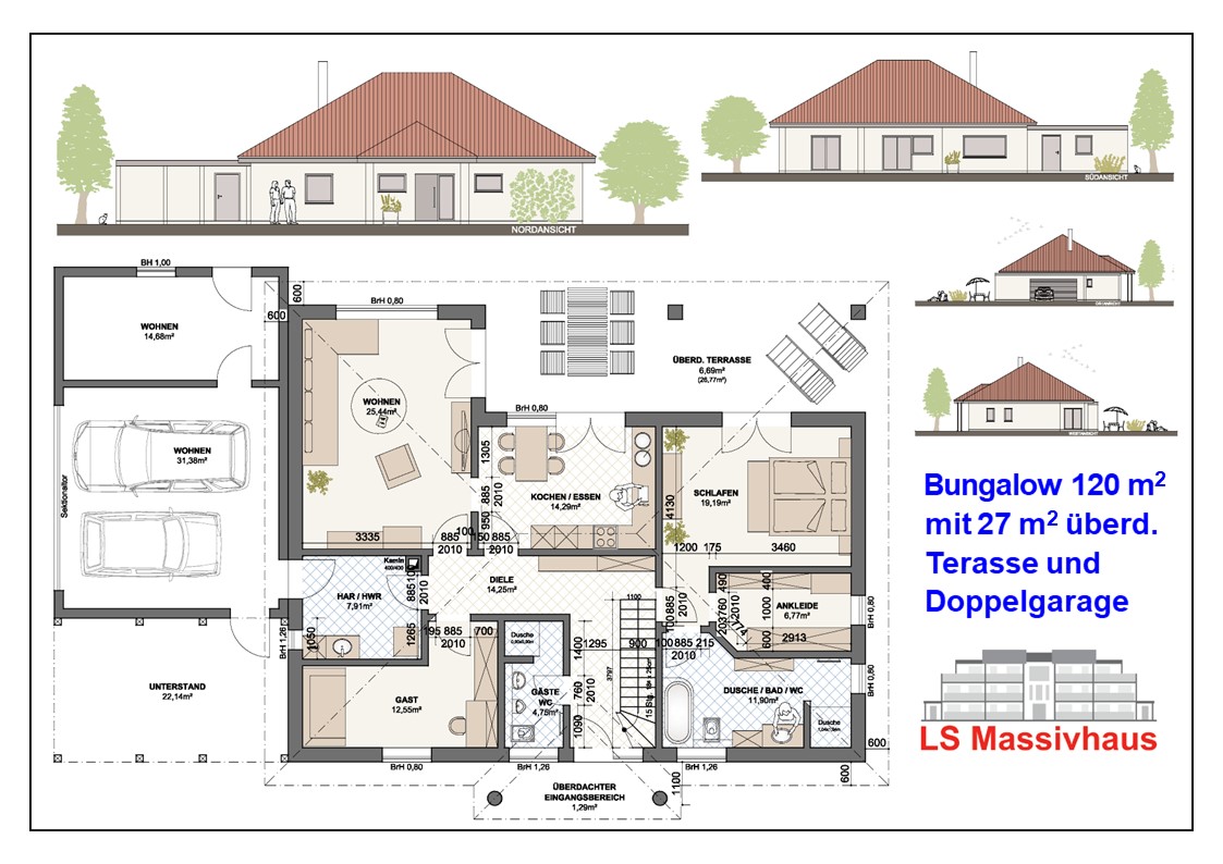 Bungalow 120 m� Otto