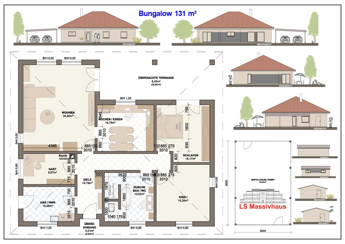 Bungalow 131 m� Mann