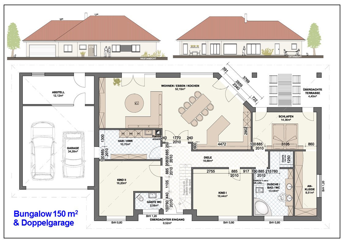 Bungalow 150 m� B�ttner