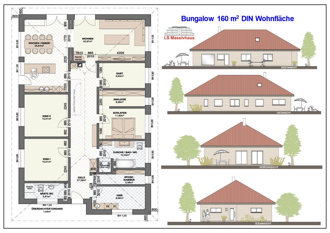 Bungalow 160 m� Ladrik